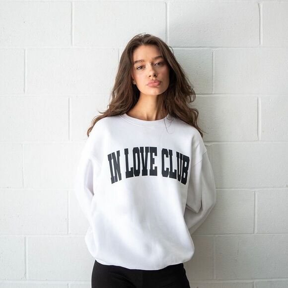 NWT Wool + Pepper Co. IN LOVE CLUB Crewneck Sweatshirt - Picture 1 of 2